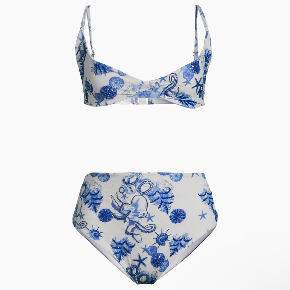 Oceanus - Bruna Beaded Sea 2-Piece Bikini Set